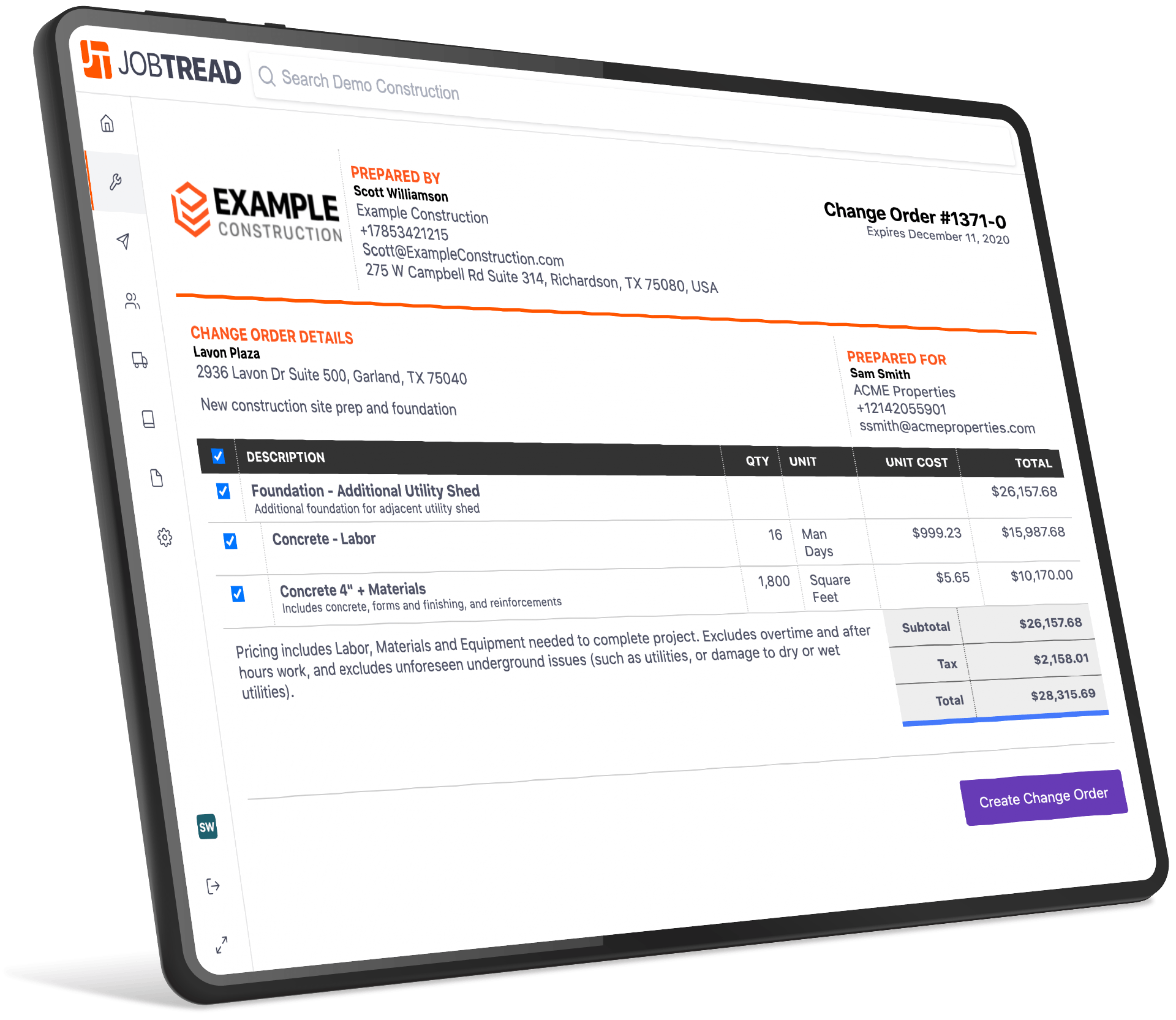contract and variation accounting