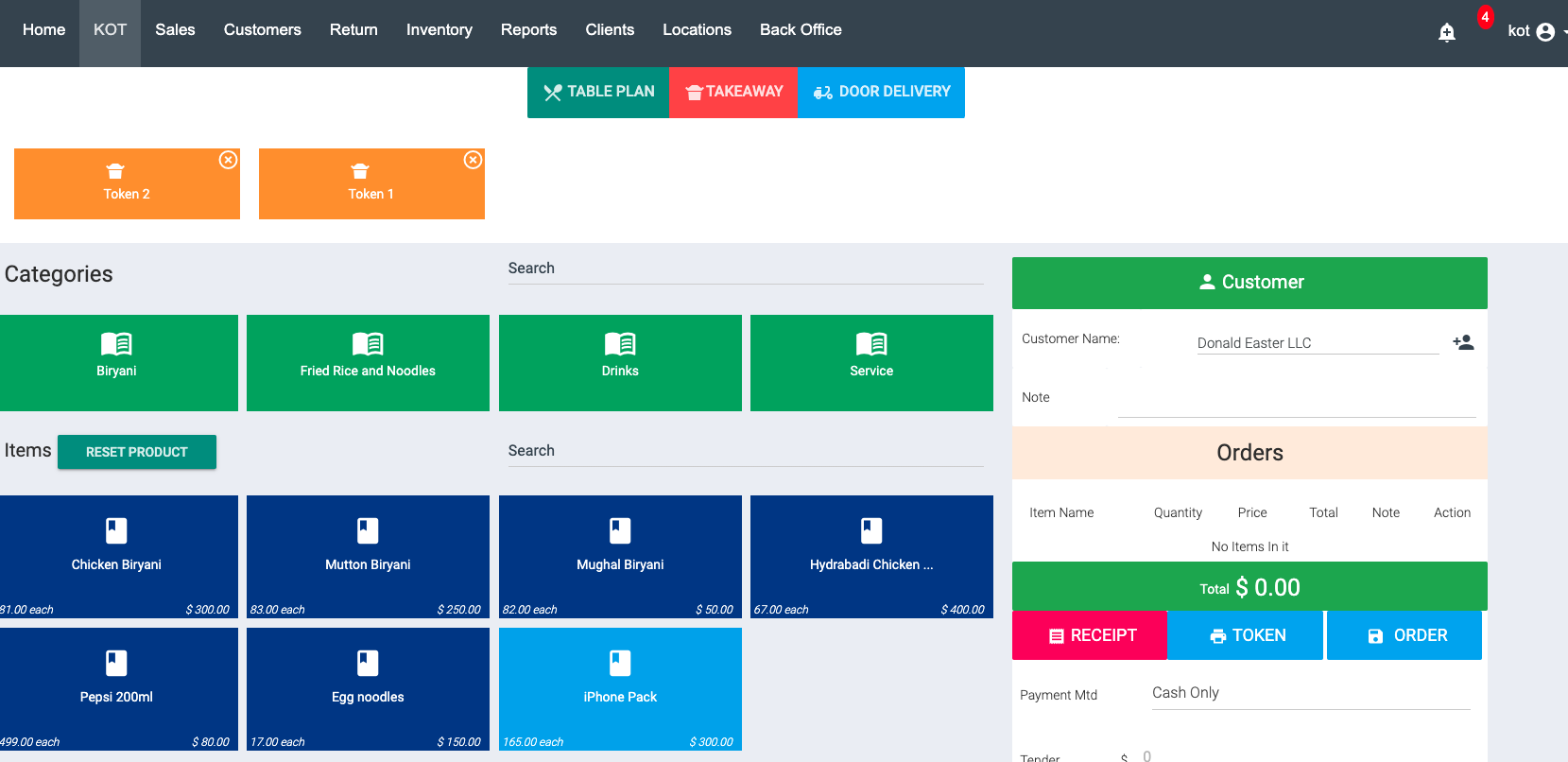 pos kot bot delivery aggregator